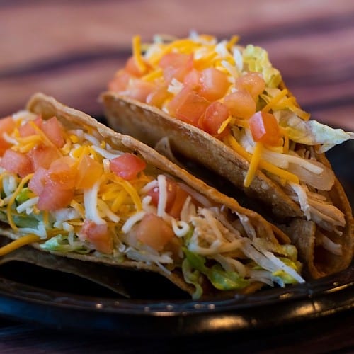 Shredded Beef Hard Shell Taco.
