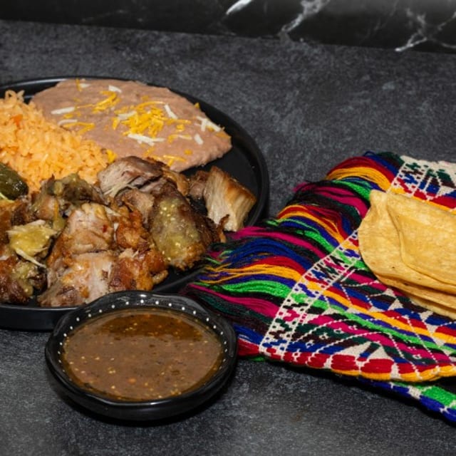 Carnitas Plate.