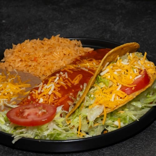 Beef Taco, Enchilada.