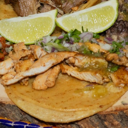 Pollo Asado Soft Taco.