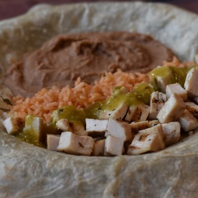 Pollo Asado Burrito.