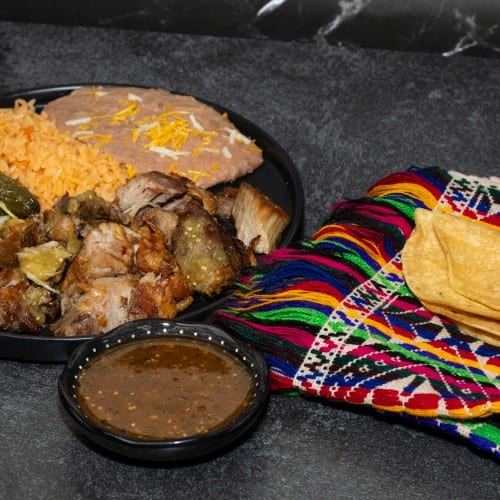 Carnitas Plate.