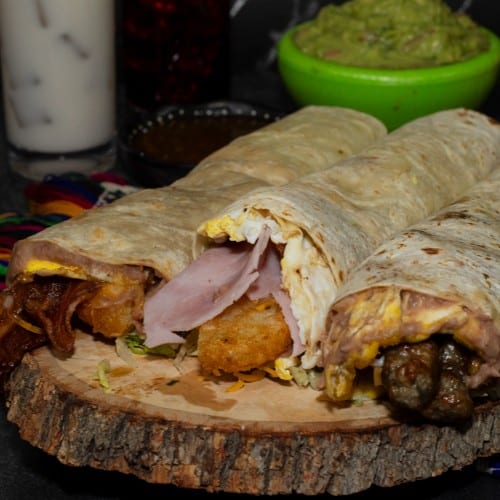 Sausage Breakfast Burrito.
