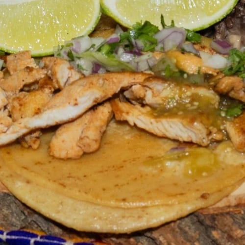 Pollo Asado Soft Taco.