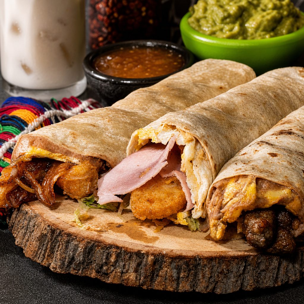 Ham Breakfast Burrito.