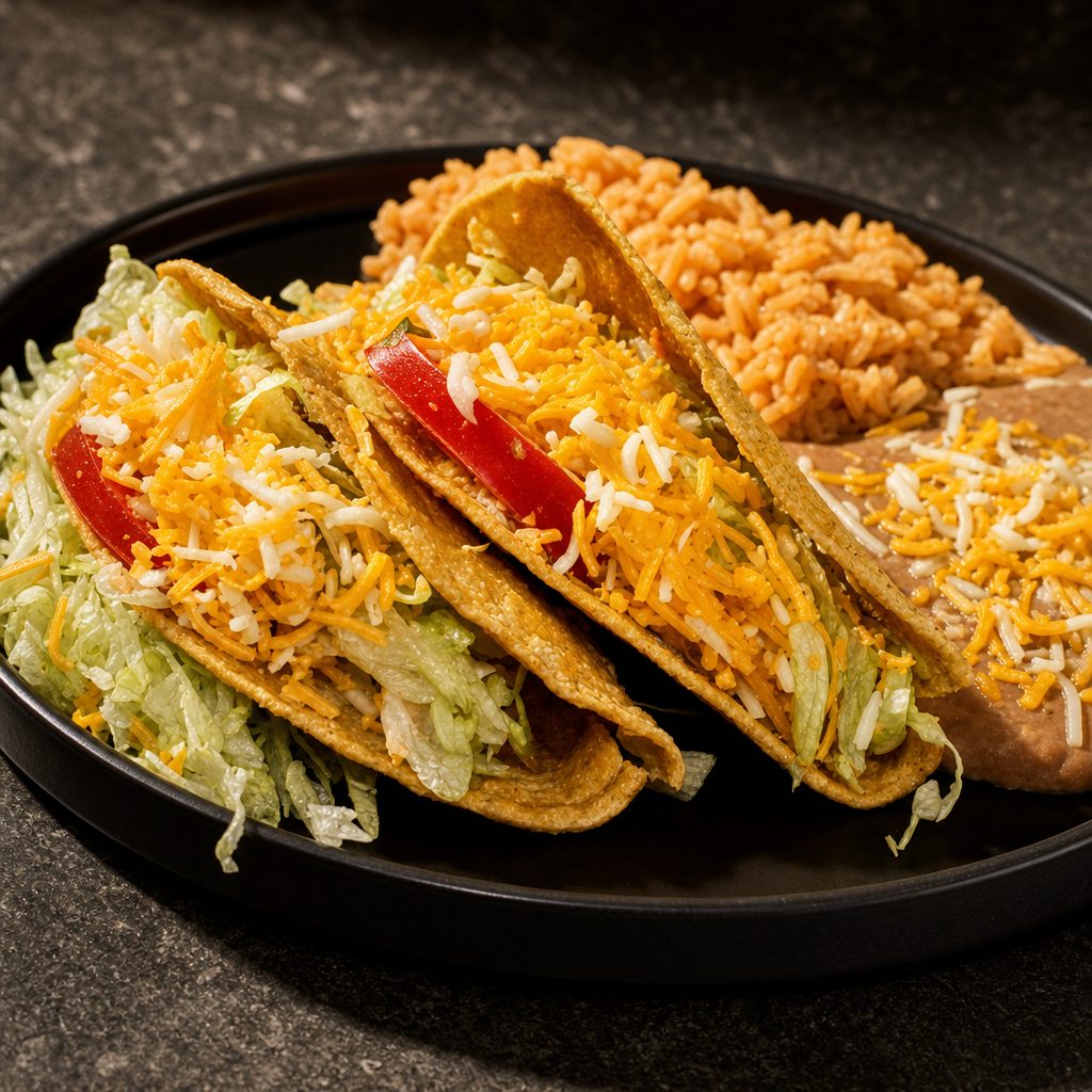 Shredded Beef Tacos Plate.