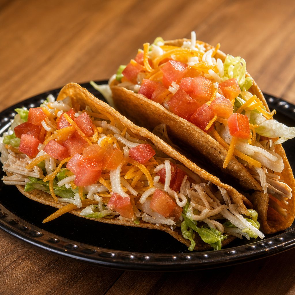 Shredded Beef Hard Shell Taco.