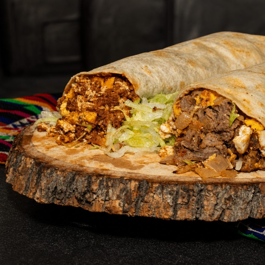 Machaca Breakfast Burrito.
