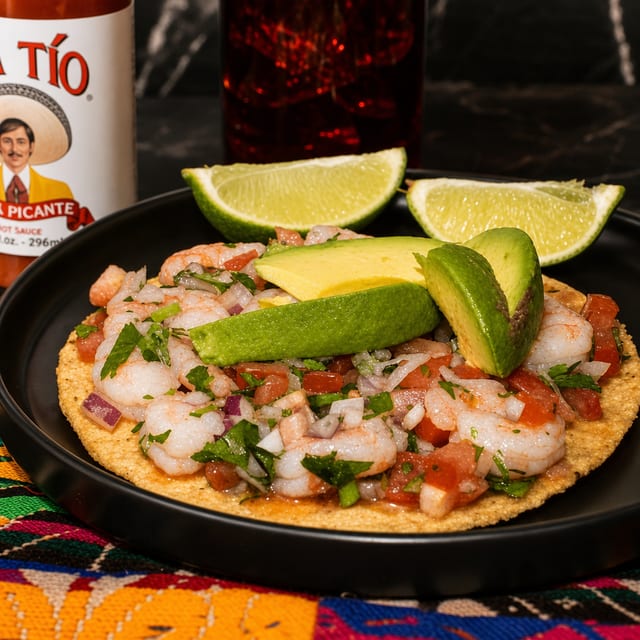 Shrimp Tostada.