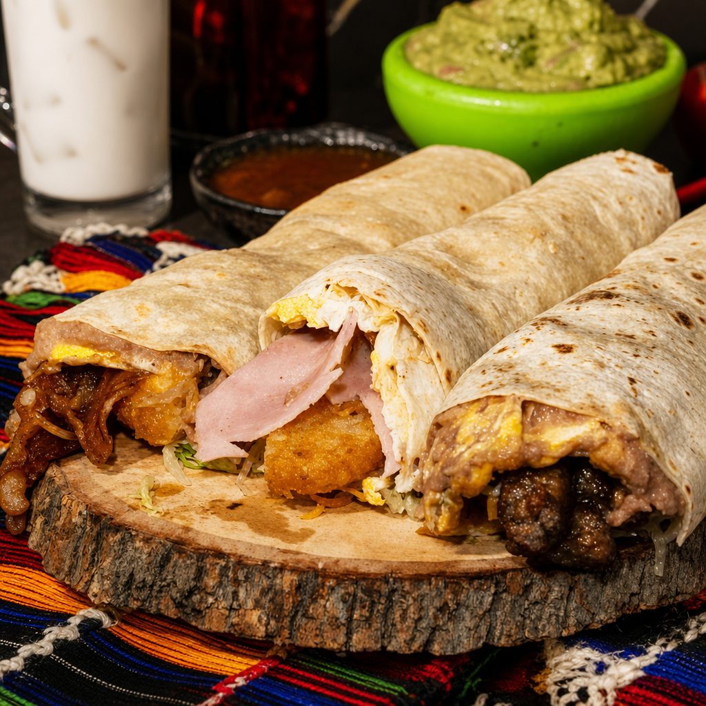 Sausage Breakfast Burrito.