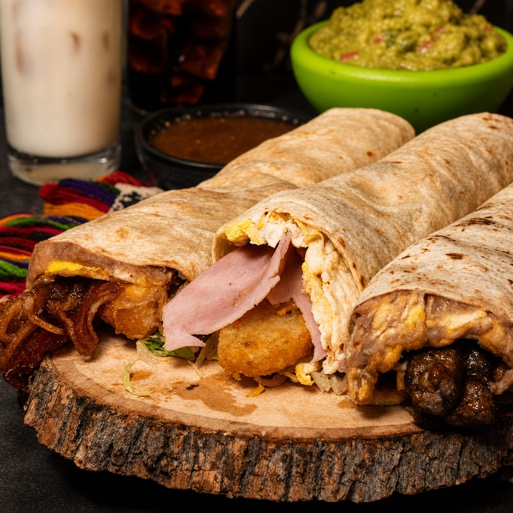 Sausage Breakfast Burrito.