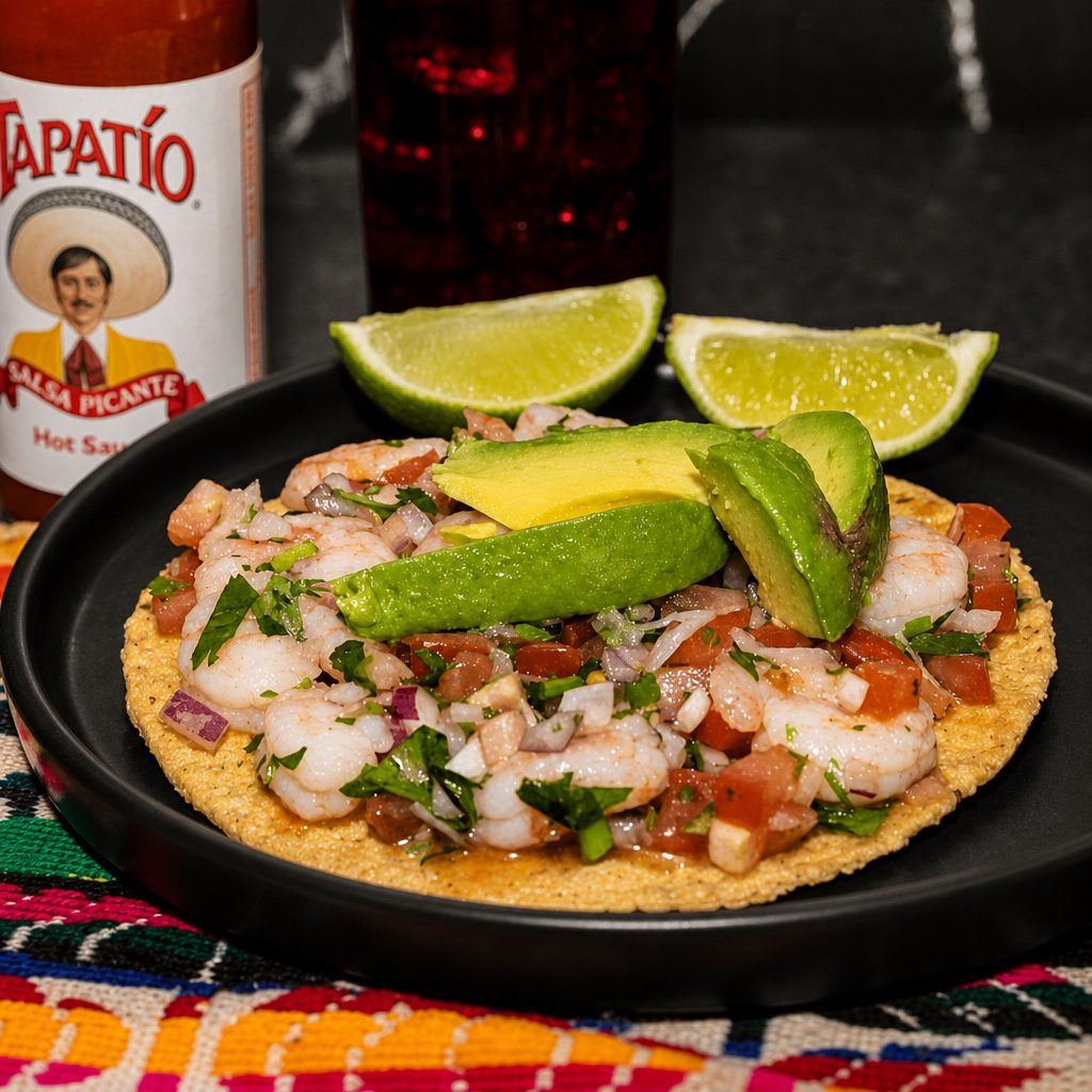 Shrimp Tostada.