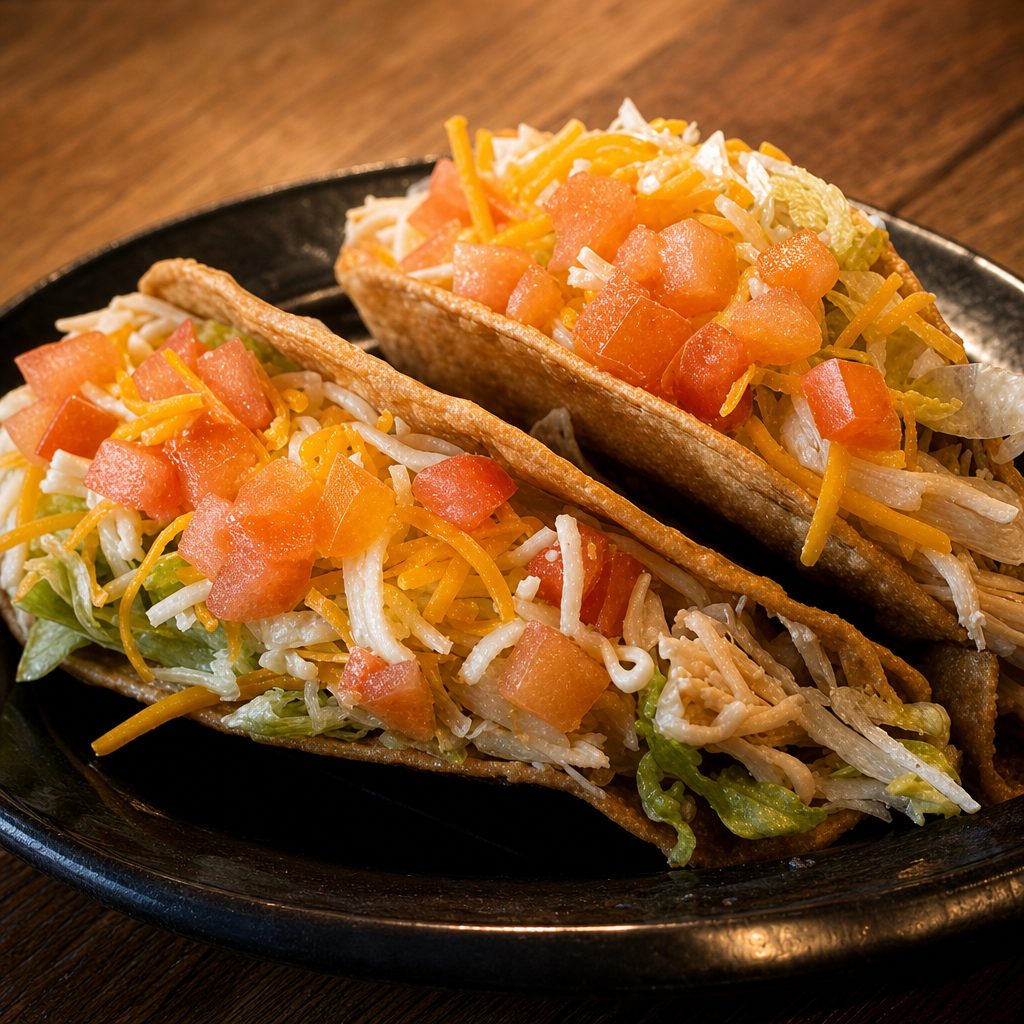 Shredded Beef Hard Shell Taco.