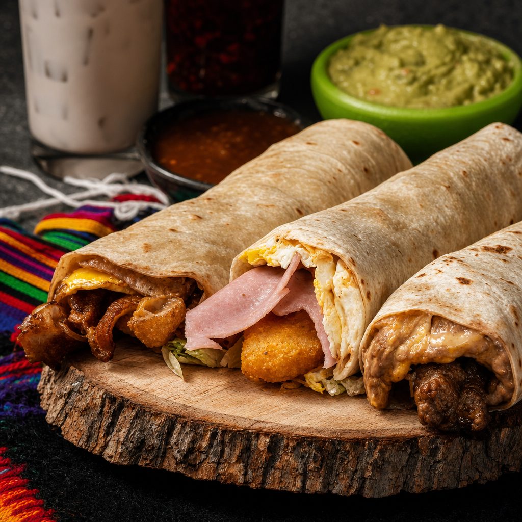 Ham Breakfast Burrito.