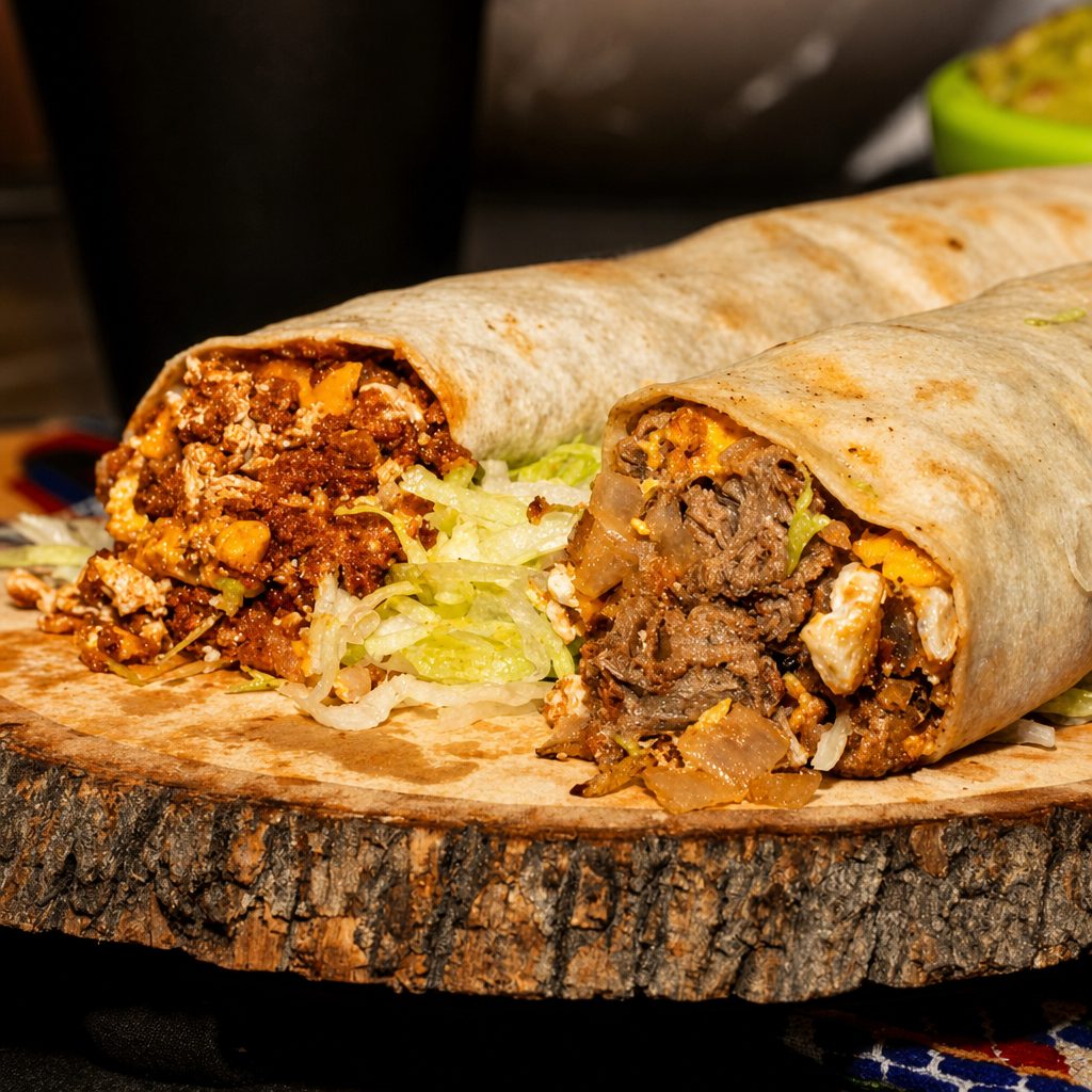 Machaca Breakfast Burrito.
