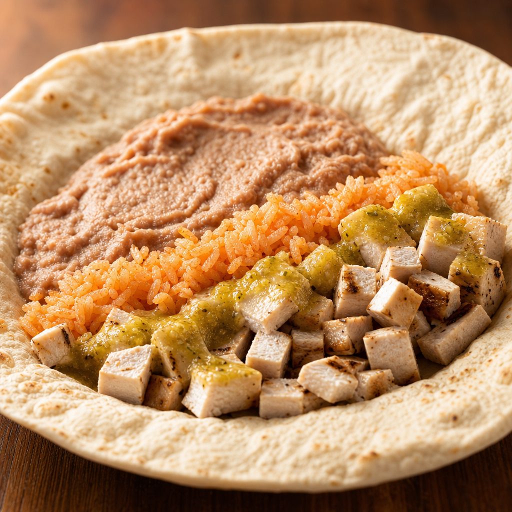 Pollo Asado Burrito.