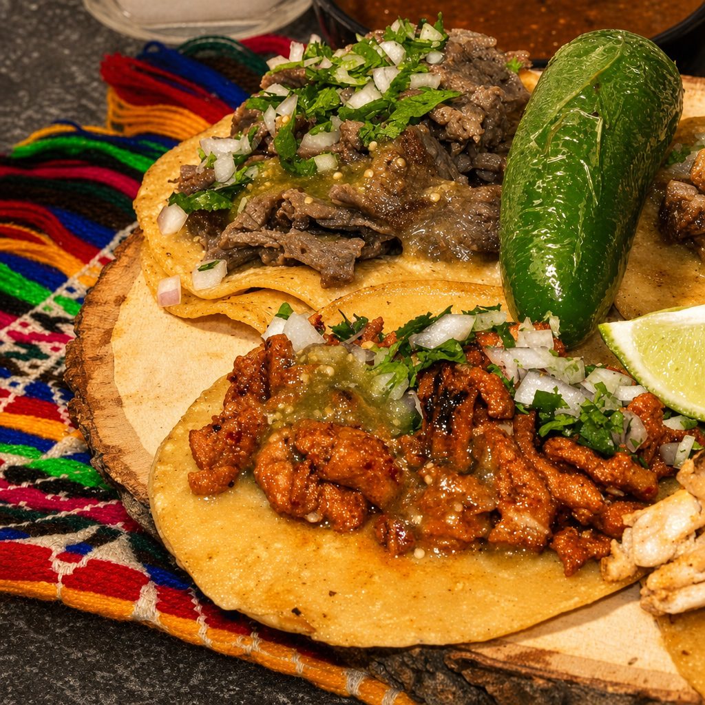 (2) soft tacos w/rice and beans.