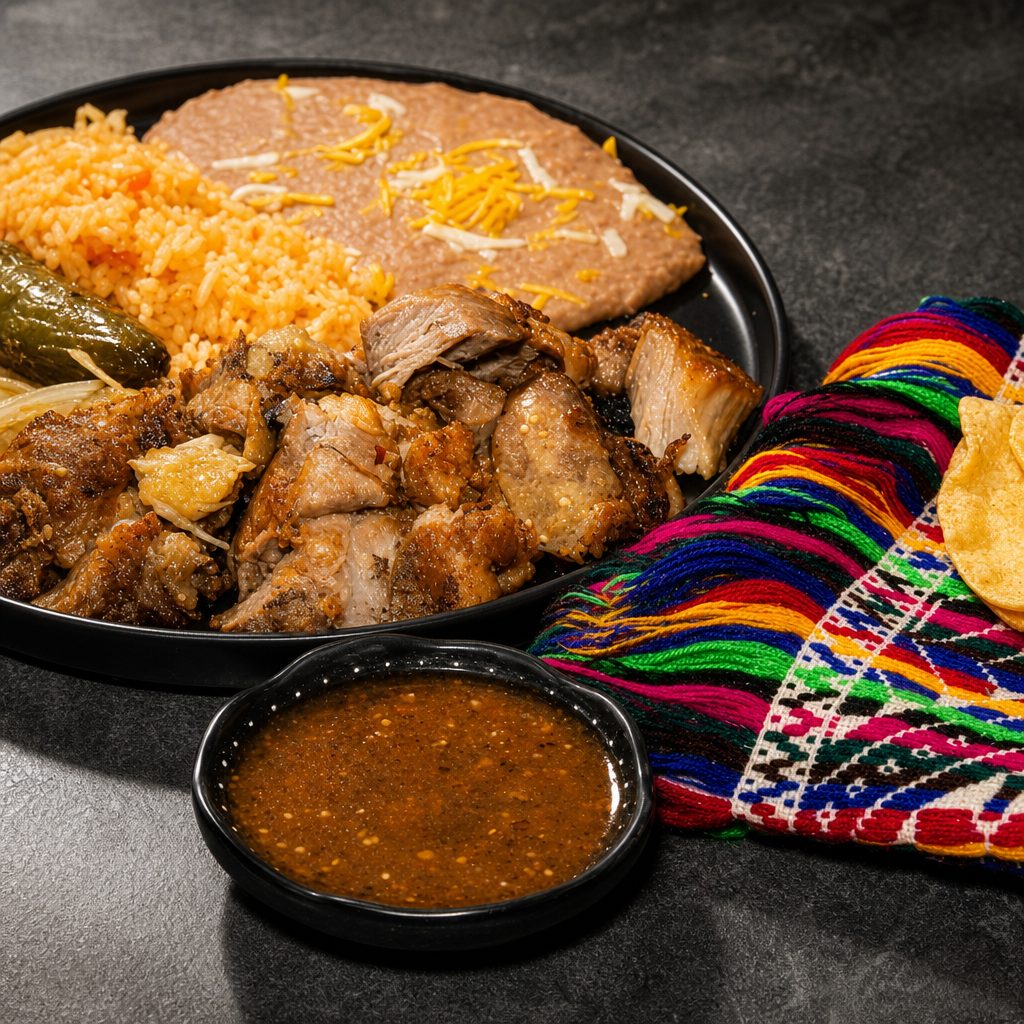 Carnitas Plate.
