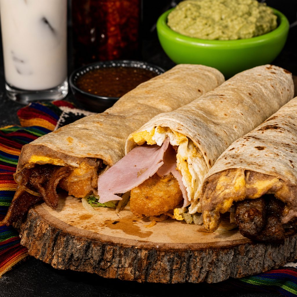Sausage Breakfast Burrito.