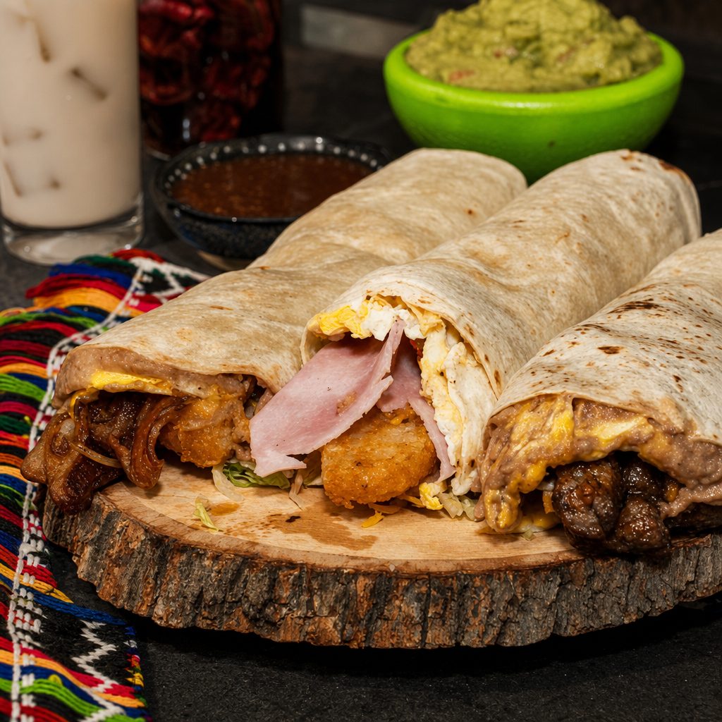 Ham Breakfast Burrito.