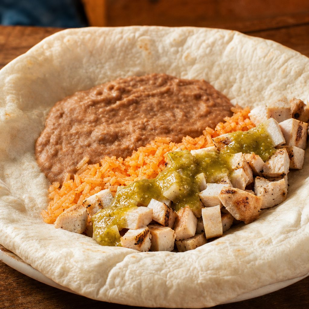 Pollo Asado Burrito.