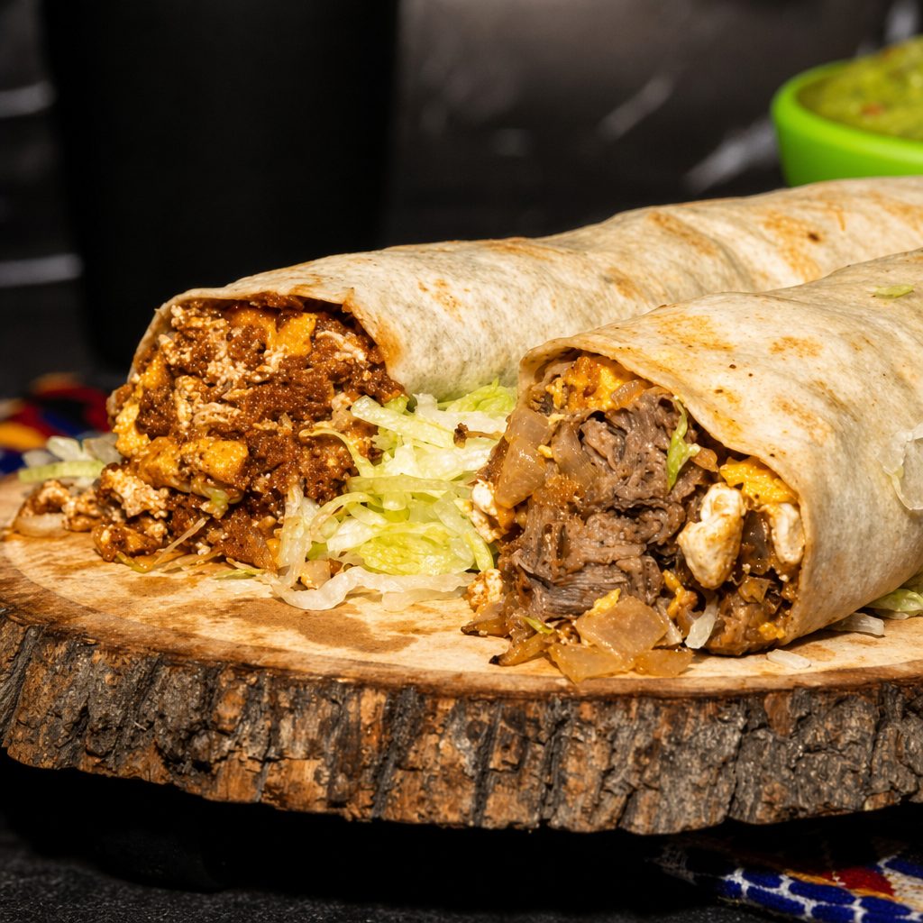 Machaca Breakfast Burrito.