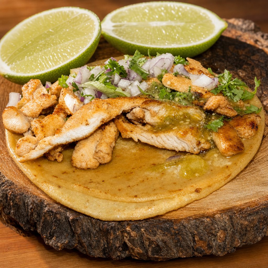 Pollo Asado Soft Taco.